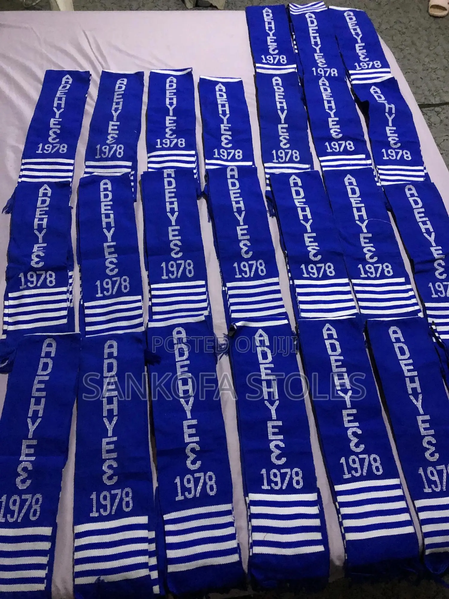 Handwoven Custom Kente Sash Stoles