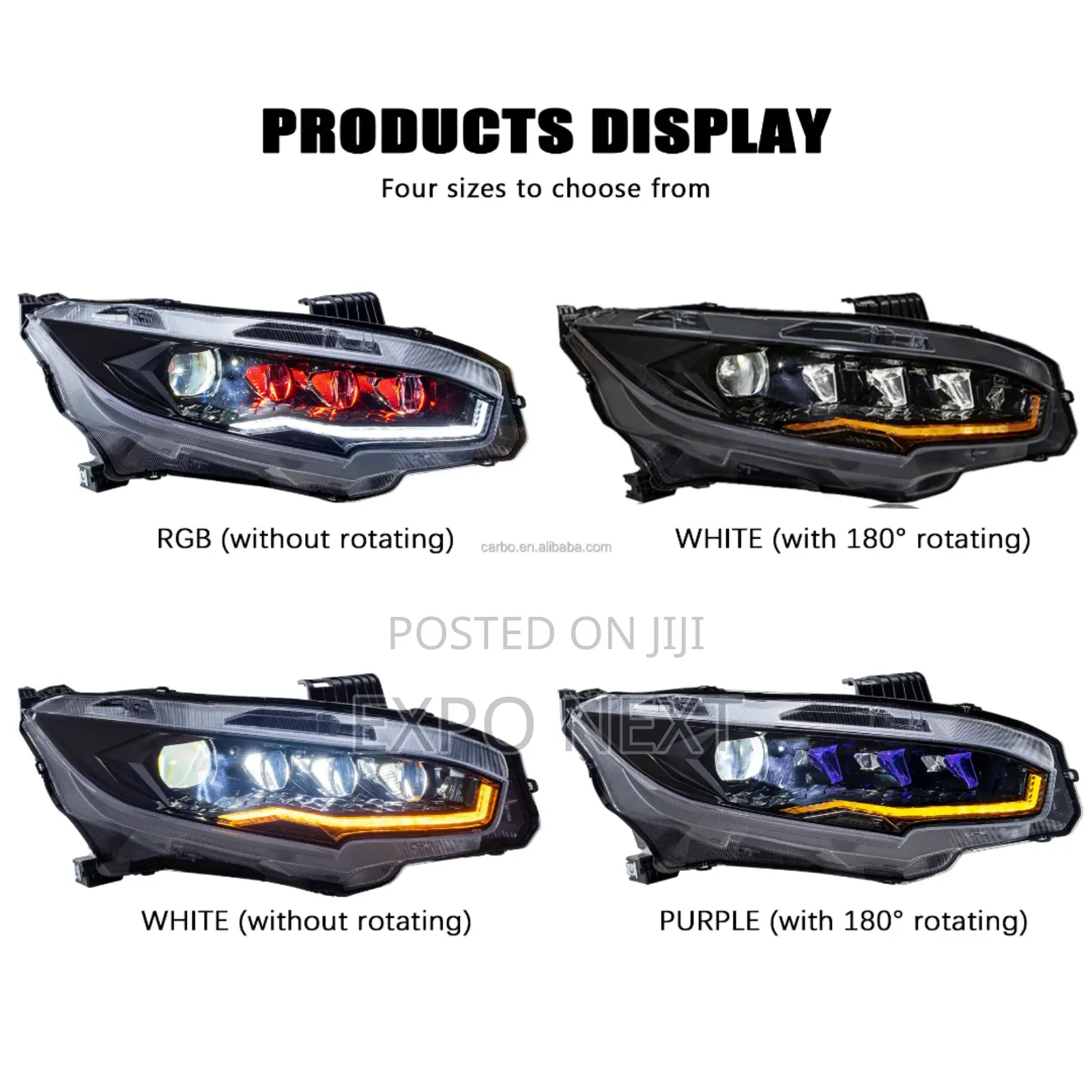 Full Led Headlights For 10th Gen Honda Civic 2016-2022