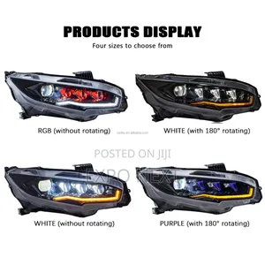 Full Led Headlights For 10th Gen Honda Civic 2016-2022