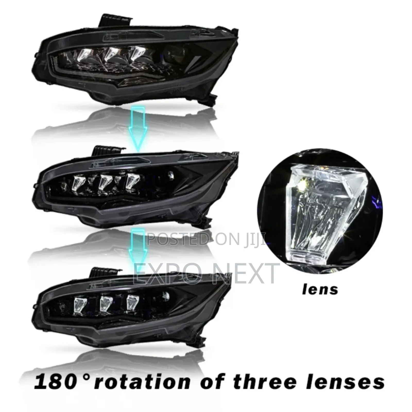 Full Led Headlights For 10th Gen Honda Civic 2016-2022
