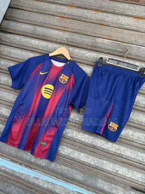 Barcelona 2025/2026 Home Jersey For Children _ Barcelona Kids Jersey