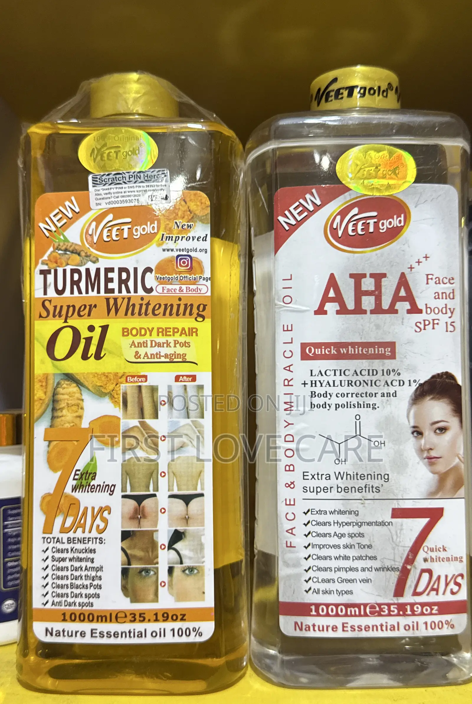 Veet Gold Turmeric Super Whitening Oil