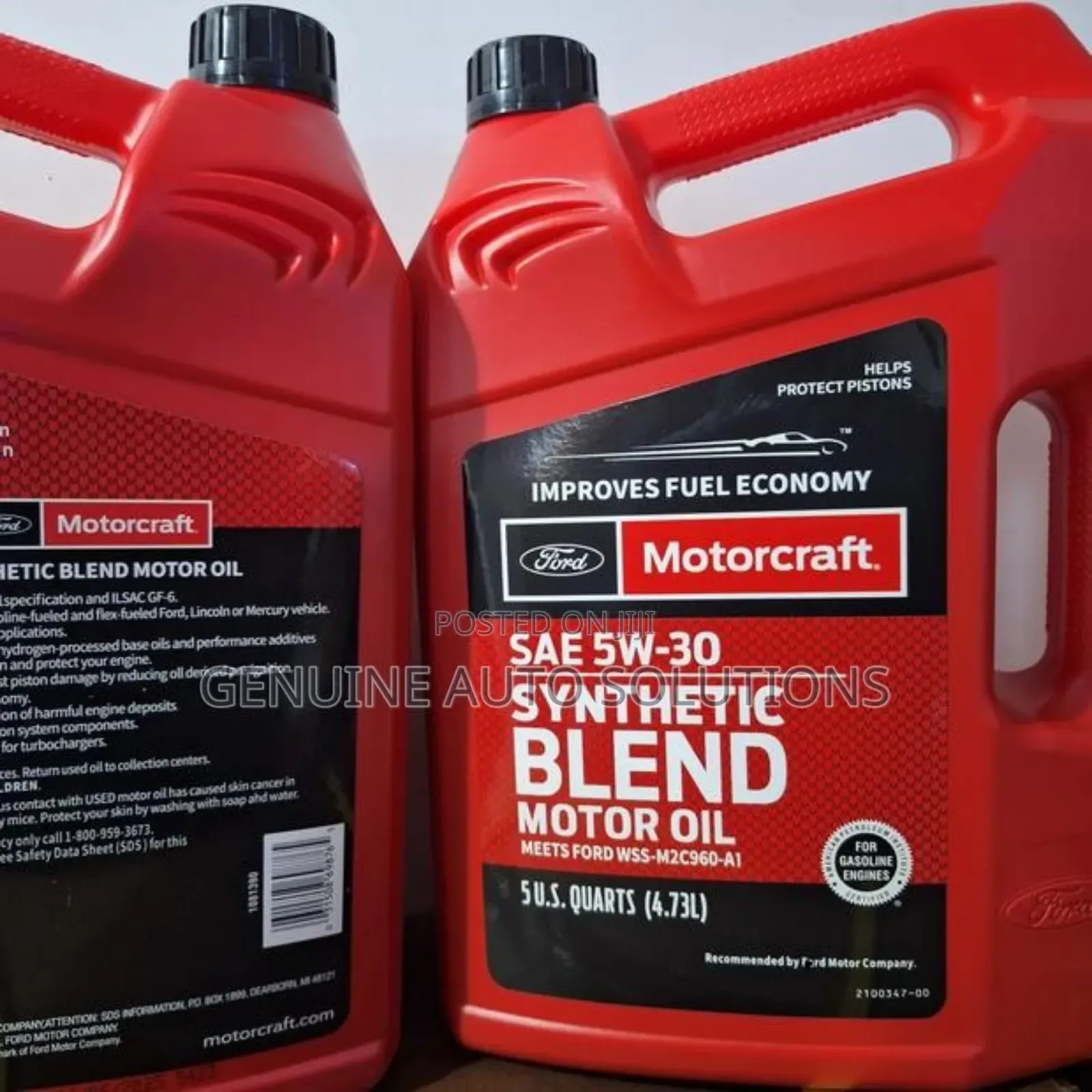 Ford Motorcraft 5w-30 5w-20 Synthetic Blend Oil