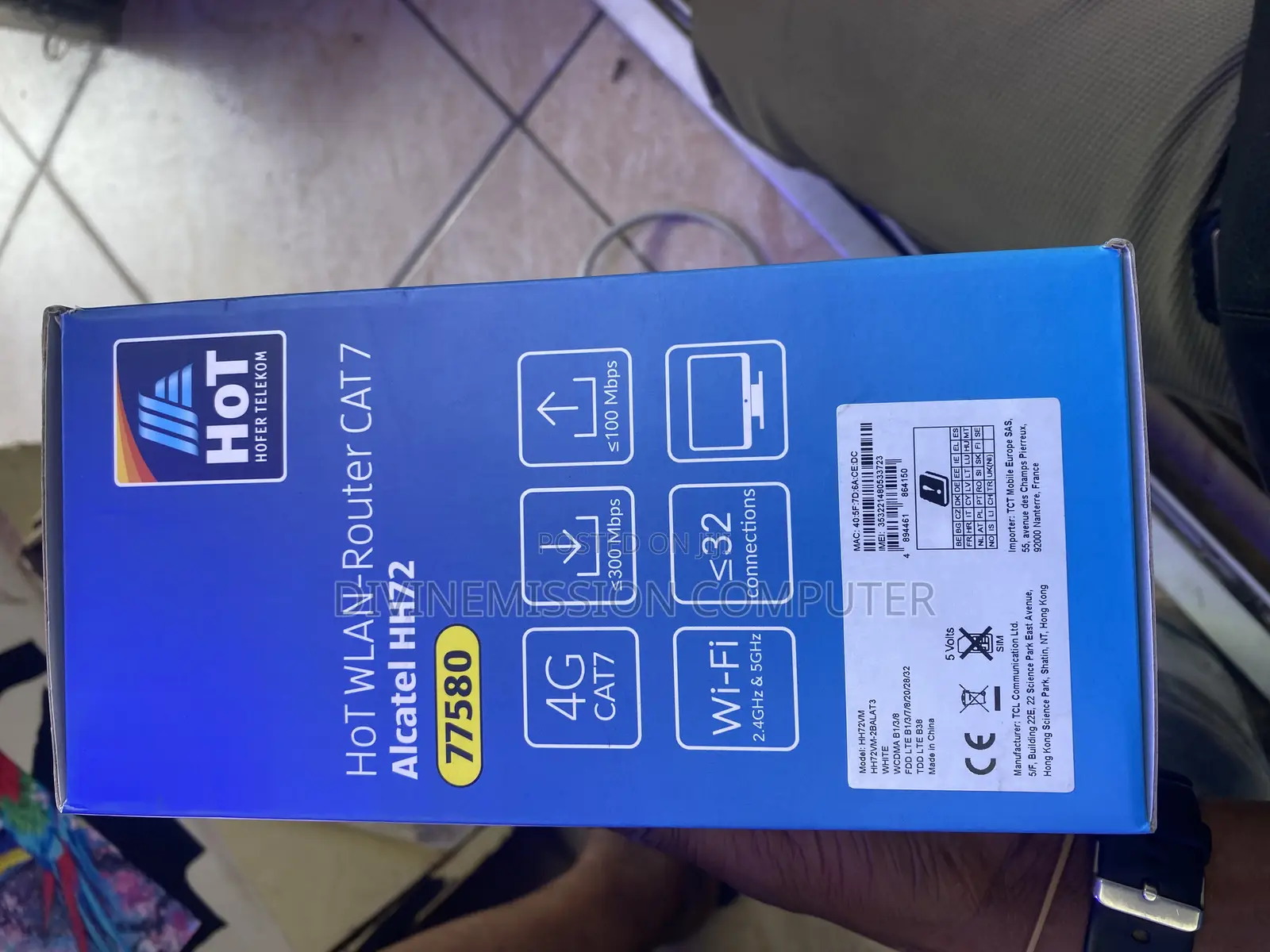 Alcatel, Hotwlan-Router Cat 7,Hh72 .Hot Hofer Telekom