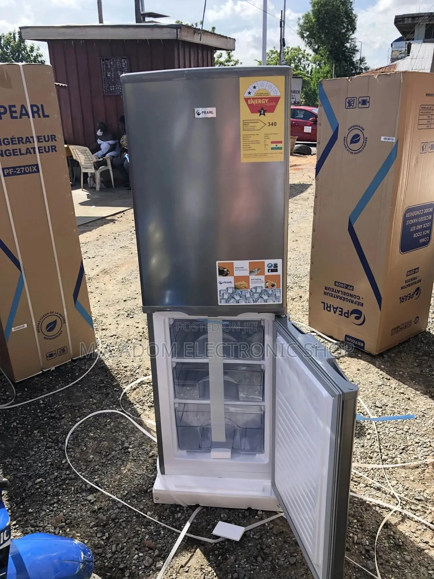 Pearl Double Door Fridge With Bottom Freezer (140 Litres)