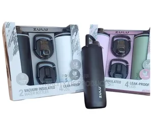 Zulu Vacuum Insulated Water Bottle With 2 Lids
