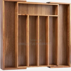 Acacia Wood Cutlery Organizer