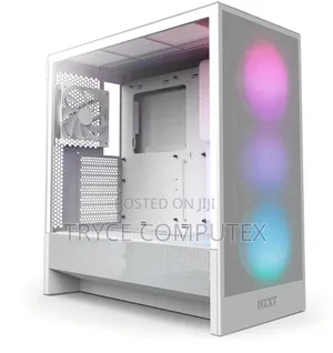 White RGB NZXT H5 Flow Pc Case