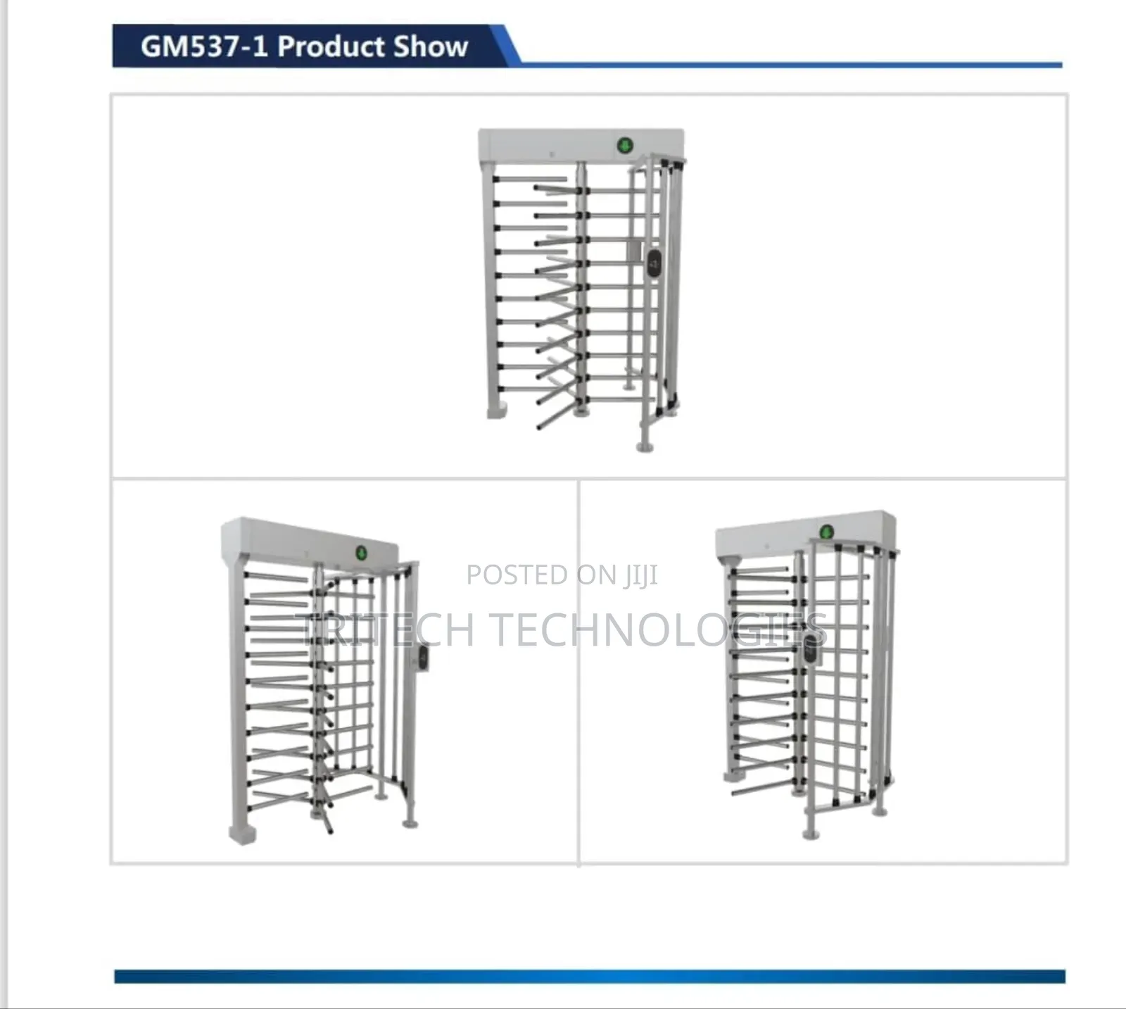 Westa Single Full Height Turnstile High Security Gate Access Control