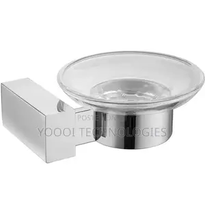 Hight Quality Chrome Brass Bathroom Glass Soap Dish