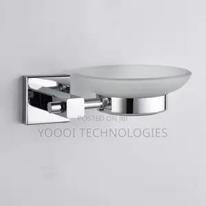 Hight Quality Chrome Brass Bathroom Glass Soap Dish