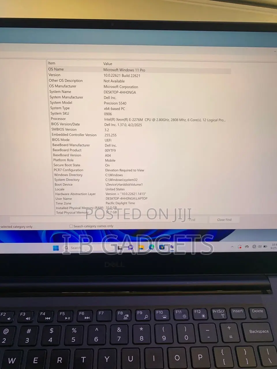 Laptop Dell Precision 15 5540 32GB Intel Xeon SSD 512GB