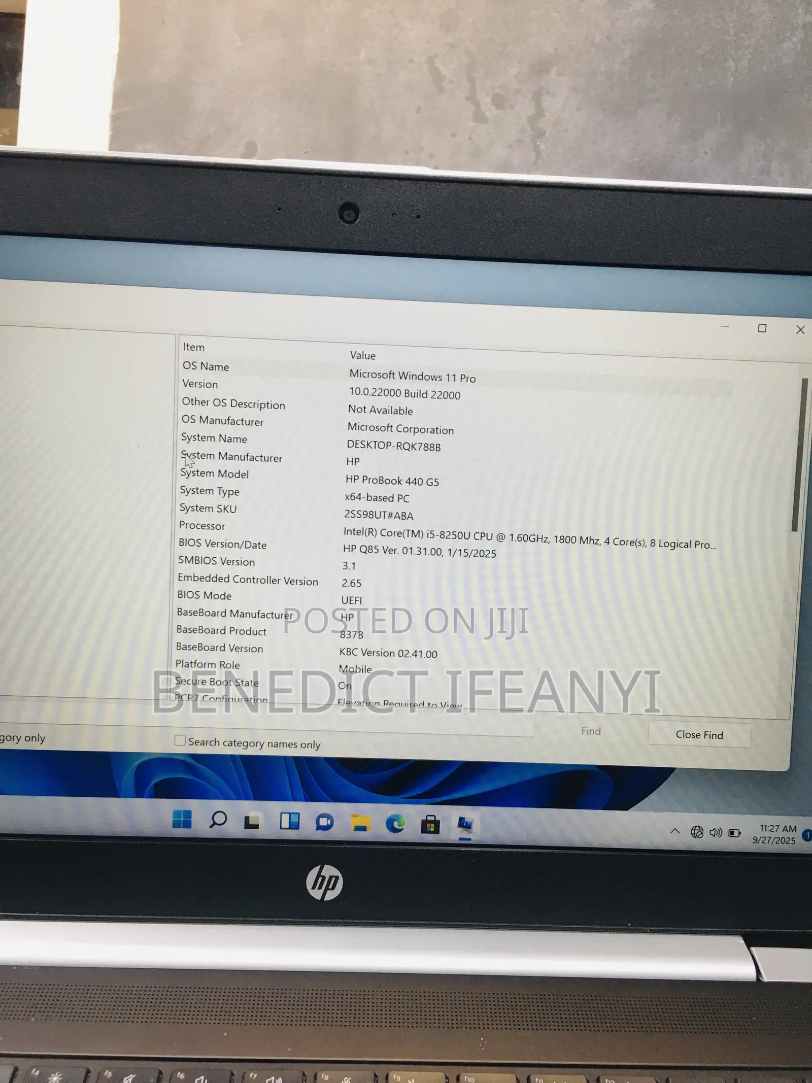 Laptop HP ProBook 440 G5 8GB Intel Core I5 HDD 500GB