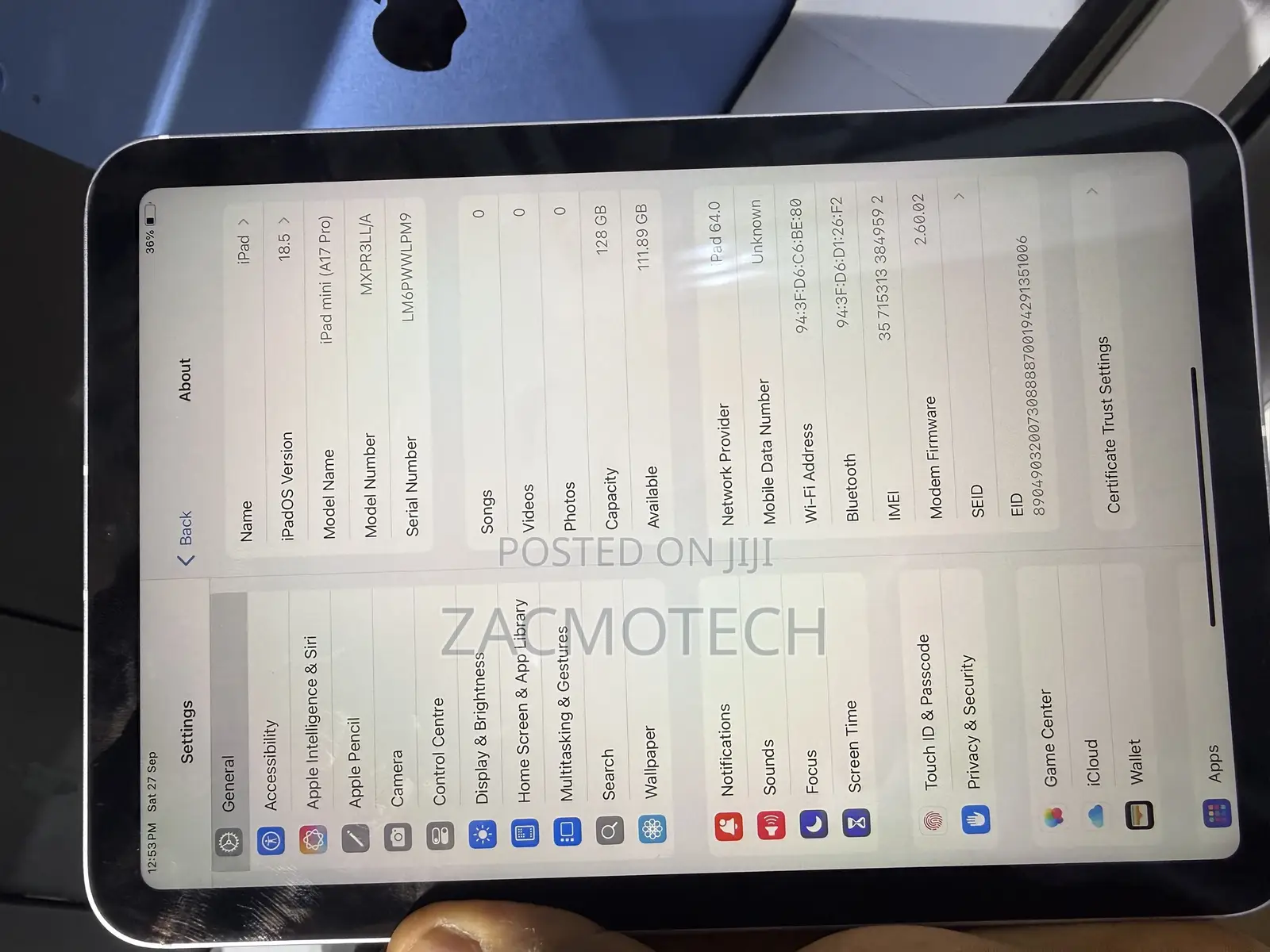 Apple iPad mini (2024) 128 GB Silver