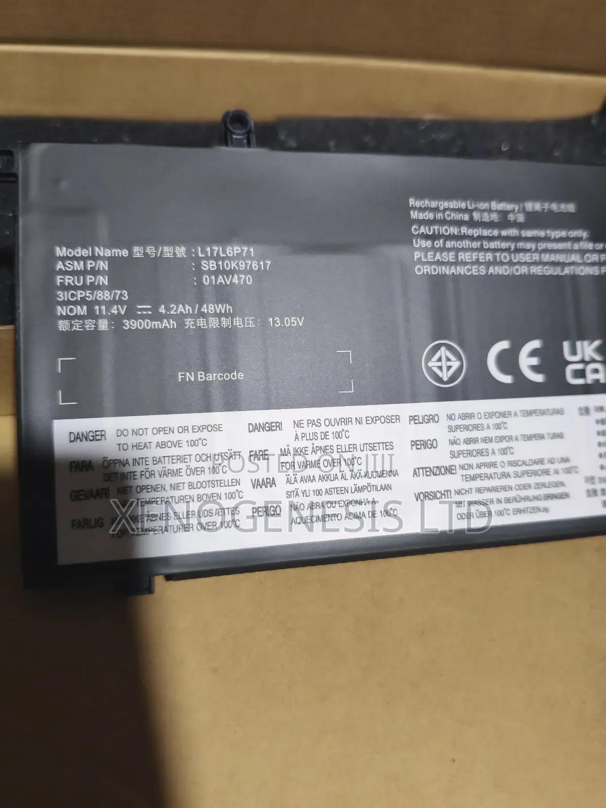 L17l6p71 01av470 for Lenovo Thinkpad X280