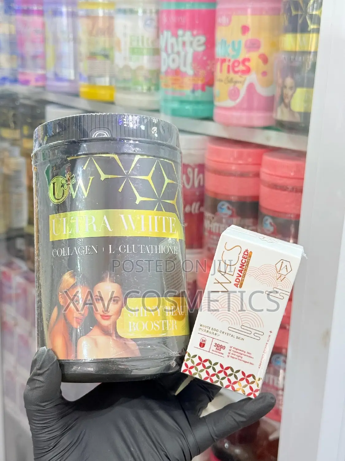 Jaw Wecs and Ultra White Booster L-Gluthathione Supplement
