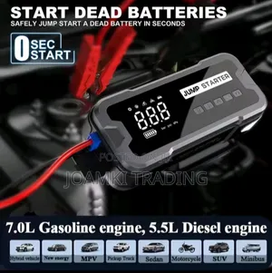 Car Jump Starter With Tyre Inflator, 4000a Peak Current, 24,000mah