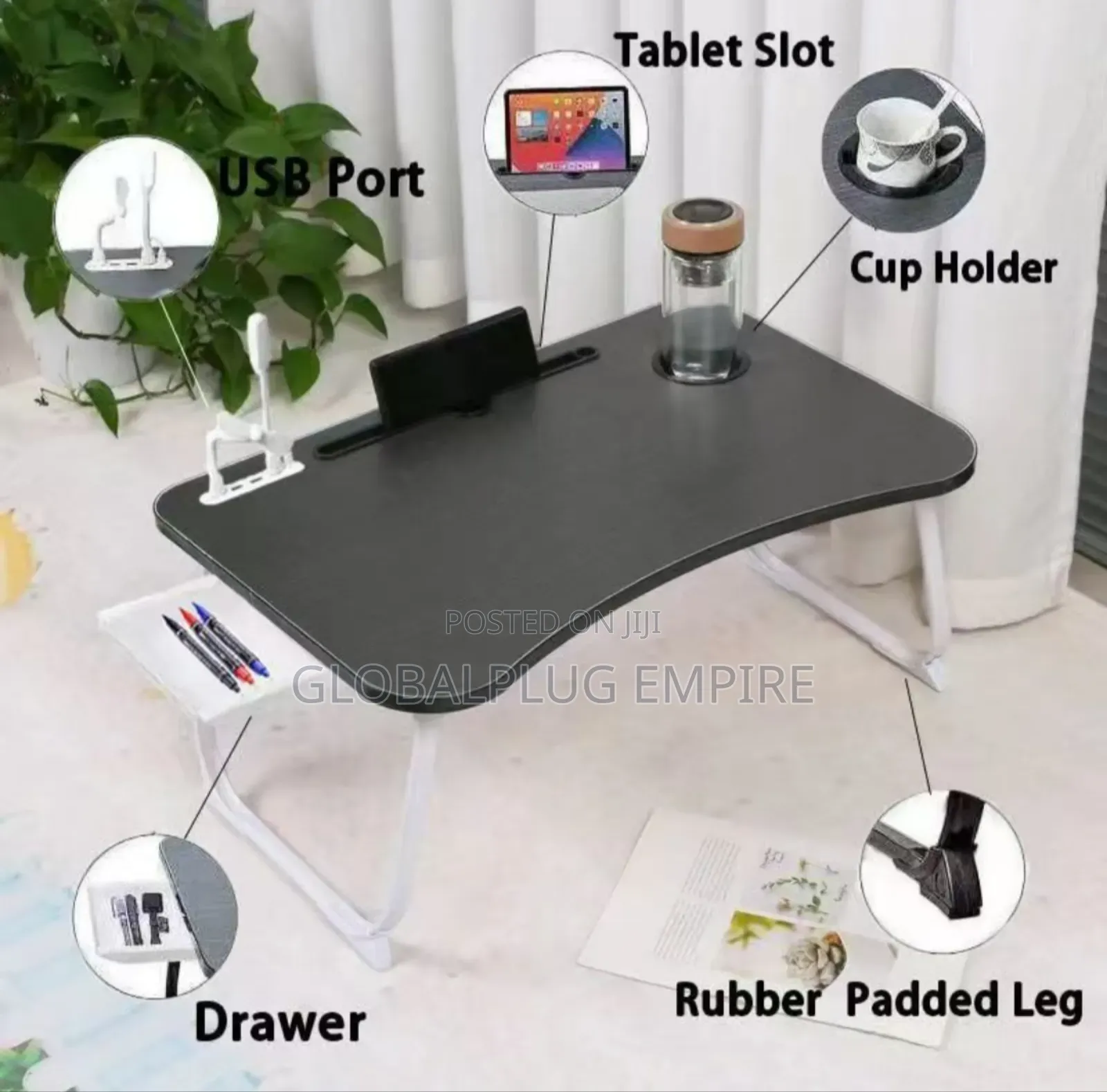 Portable Bed Table With Usb Study Fun Anywhere