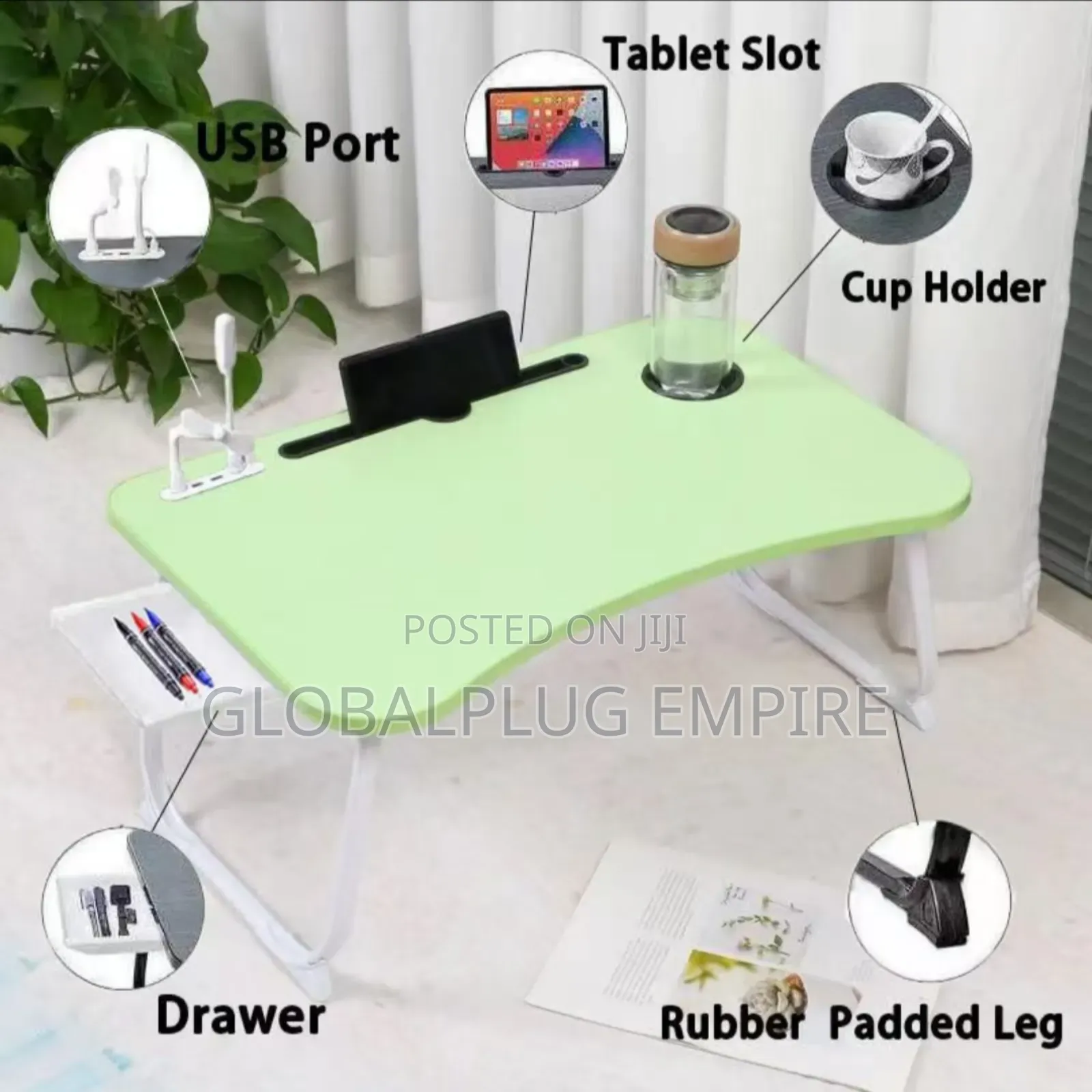 Portable Bed Table With Usb Study Fun Anywhere in Haatso - Furniture ...