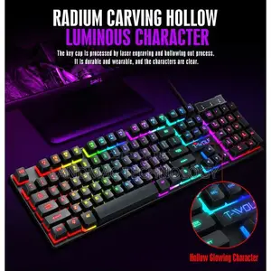 T-wolf 3-piece Illuminated Gaming Mouse And Keyboard Set