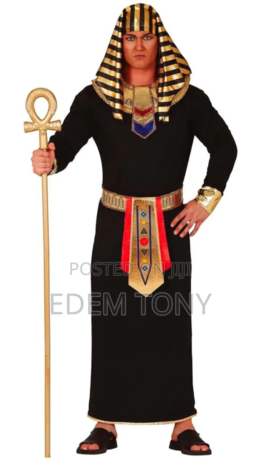 Mens Egyptian Pharaoh Fancy Dress Costume Men