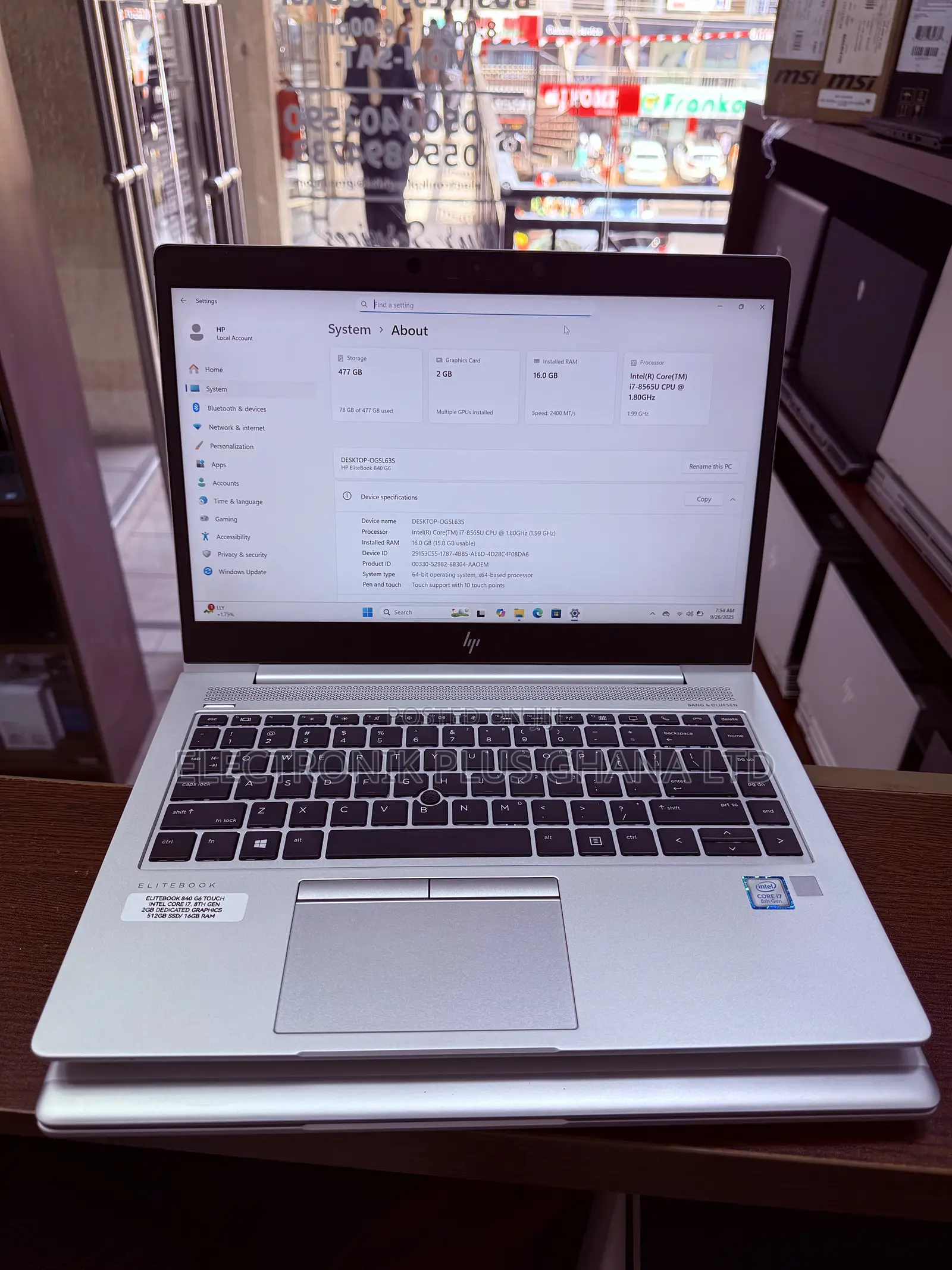 Laptop HP EliteBook 840 G6 16GB Intel Core i7 SSD 512GB