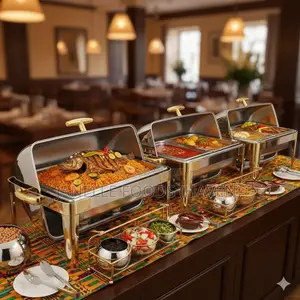 Gold-Toned Rectangular Chafing Dish