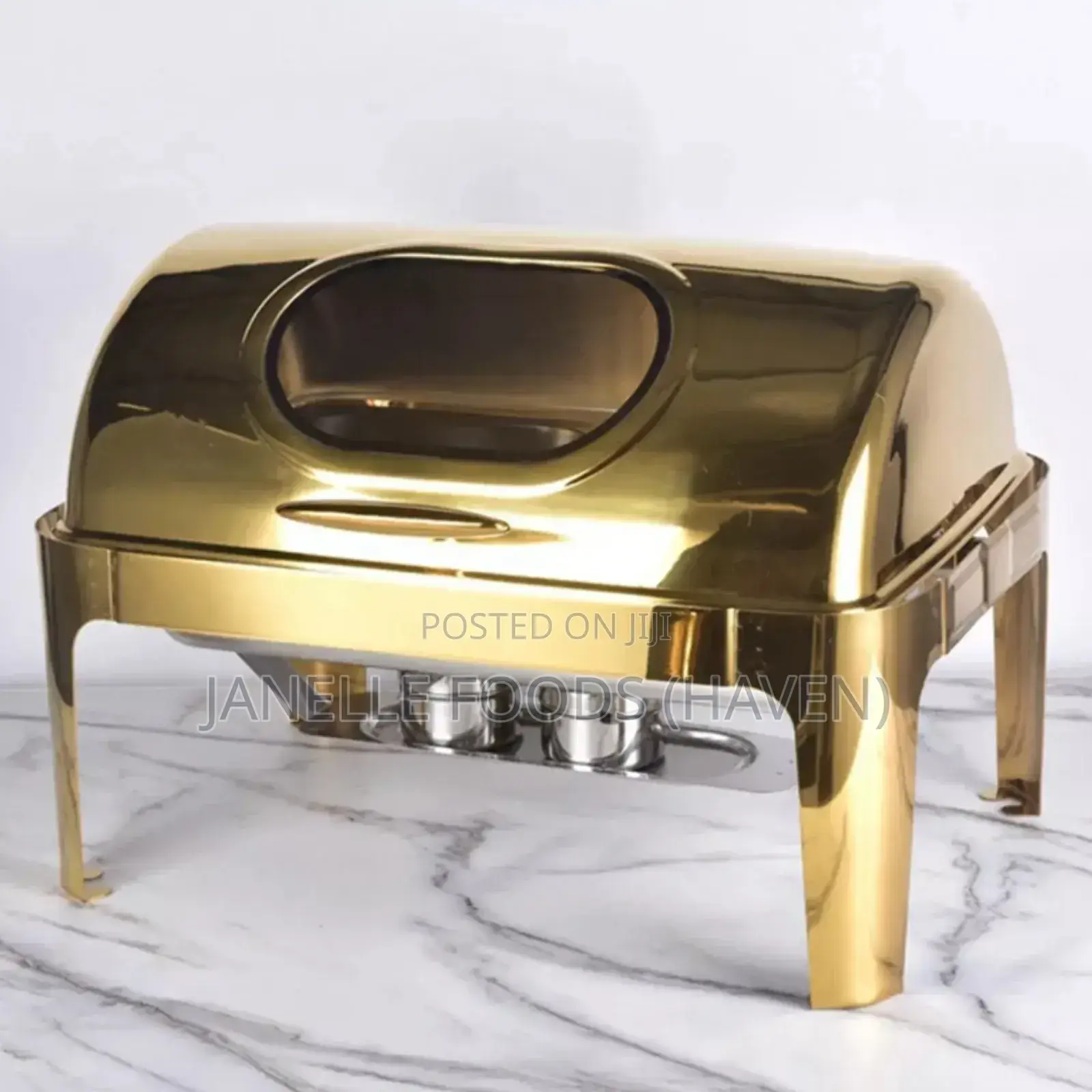 Gold-Toned Rectangular Chafing Dish