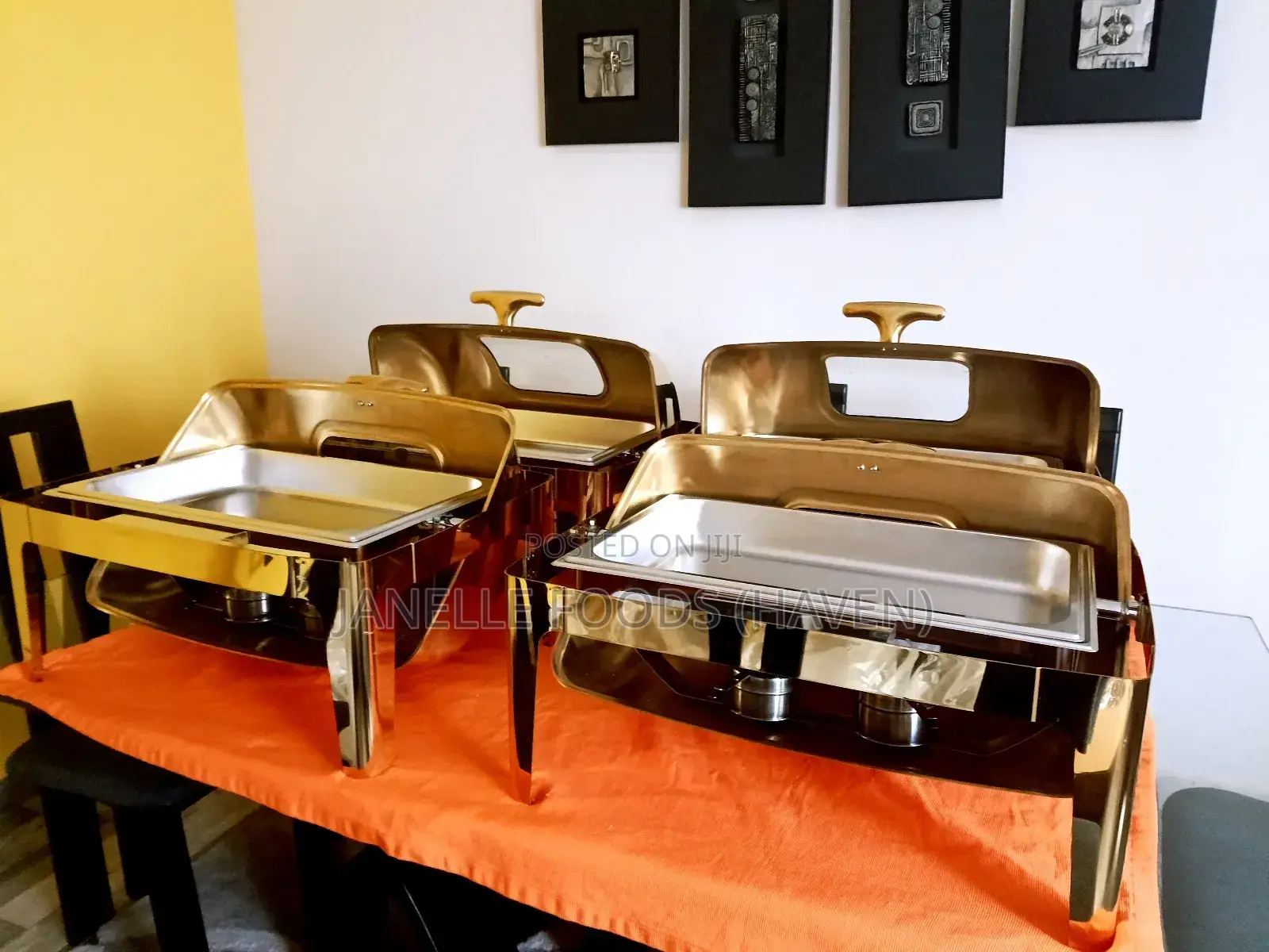 Gold-Toned Rectangular Chafing Dish