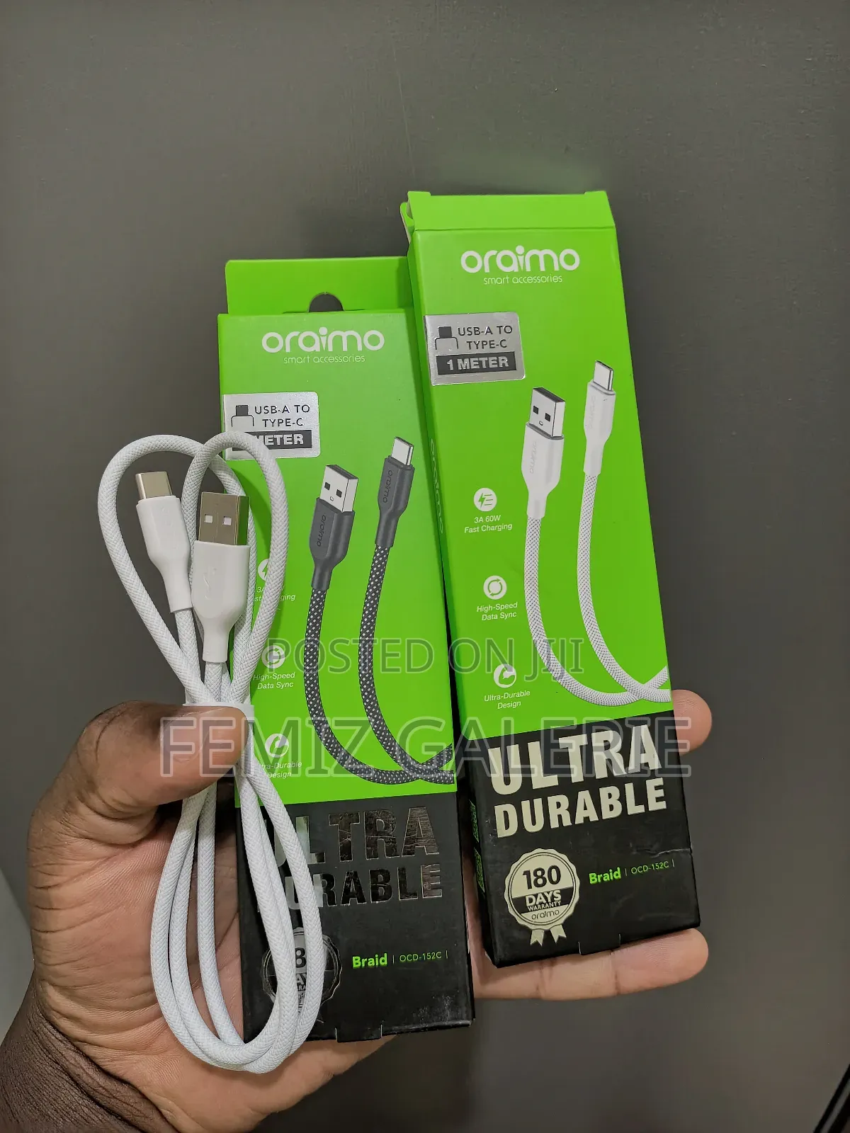 Oraimo Braid Usb-a to Type-C 2.4a Fast Charging
