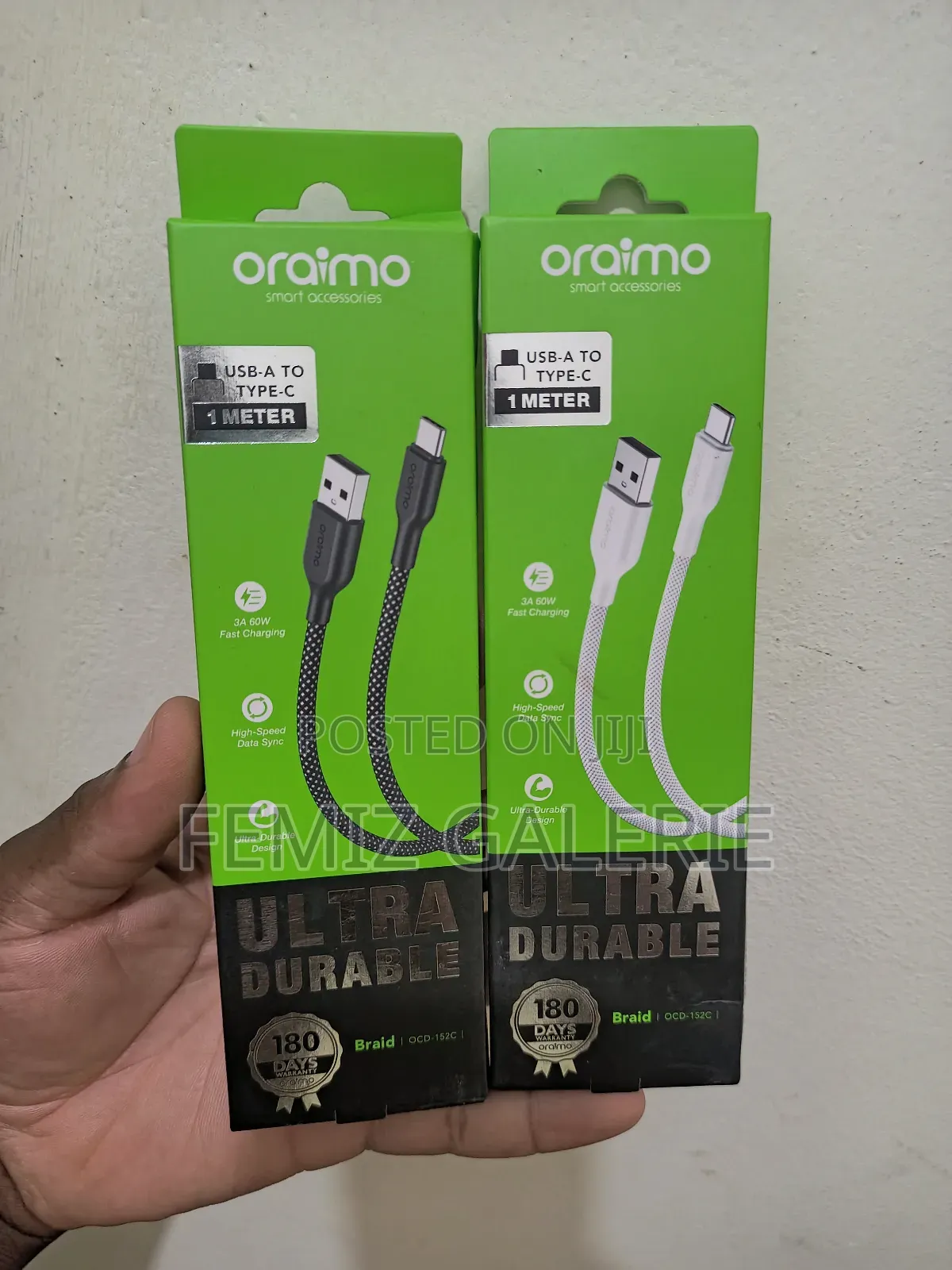 Oraimo Braid Usb-a to Type-C 2.4a Fast Charging