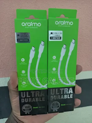 Oraimo Braid 3a 60w Fast Charging Type-C to Type-C Cable 1m