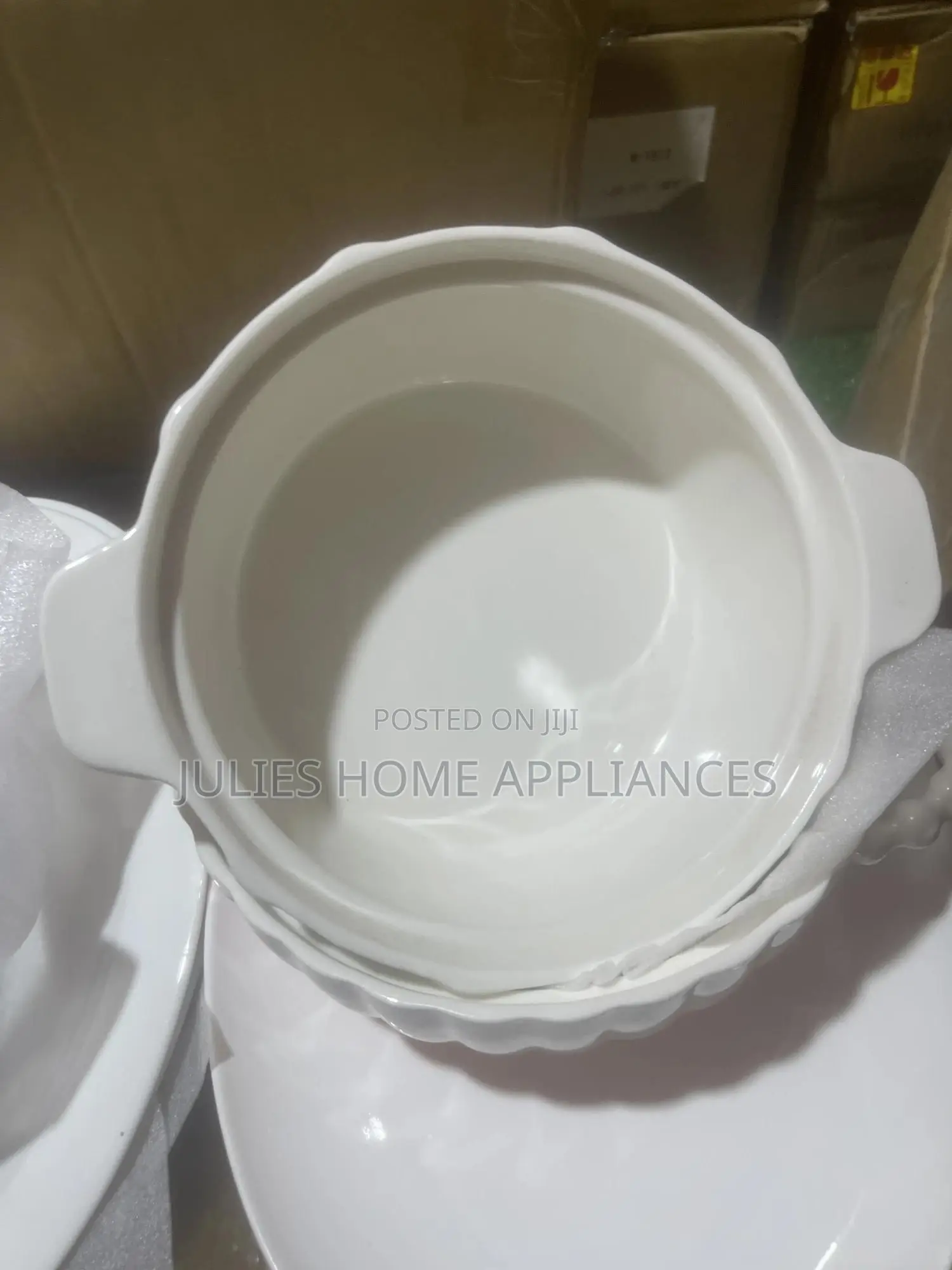 Beautiful Big Ceramic Mix Fufu Blows / Plates / Tea Pot