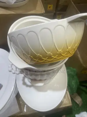 Beautiful Big Ceramic Mix Fufu Blows / Plates / Tea Pot