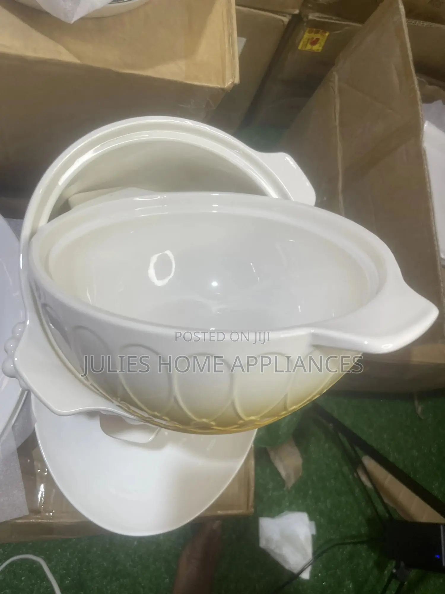 Beautiful Big Ceramic Mix Fufu Blows / Plates / Tea Pot