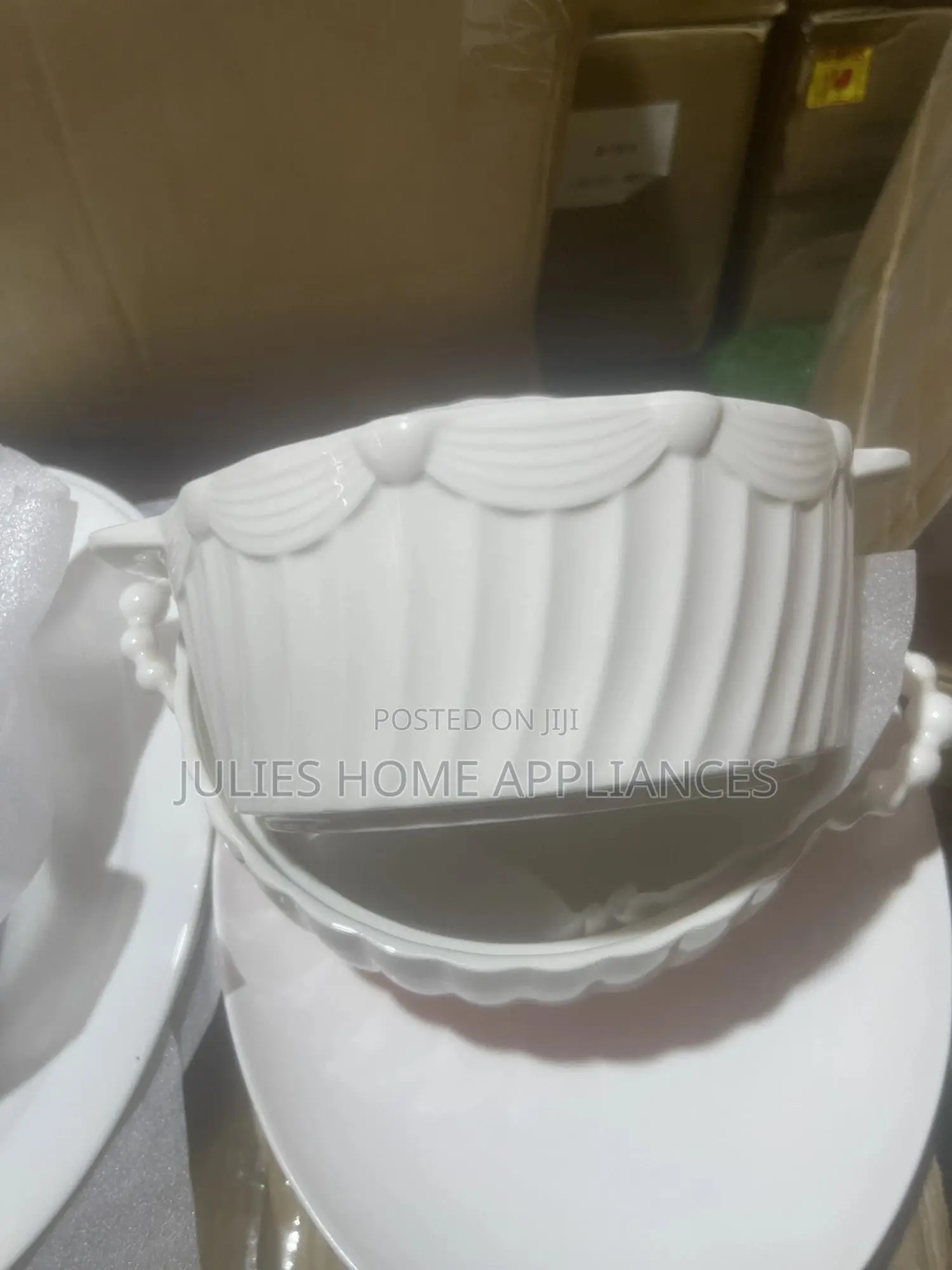 Beautiful Big Ceramic Mix Fufu Blows / Plates / Tea Pot