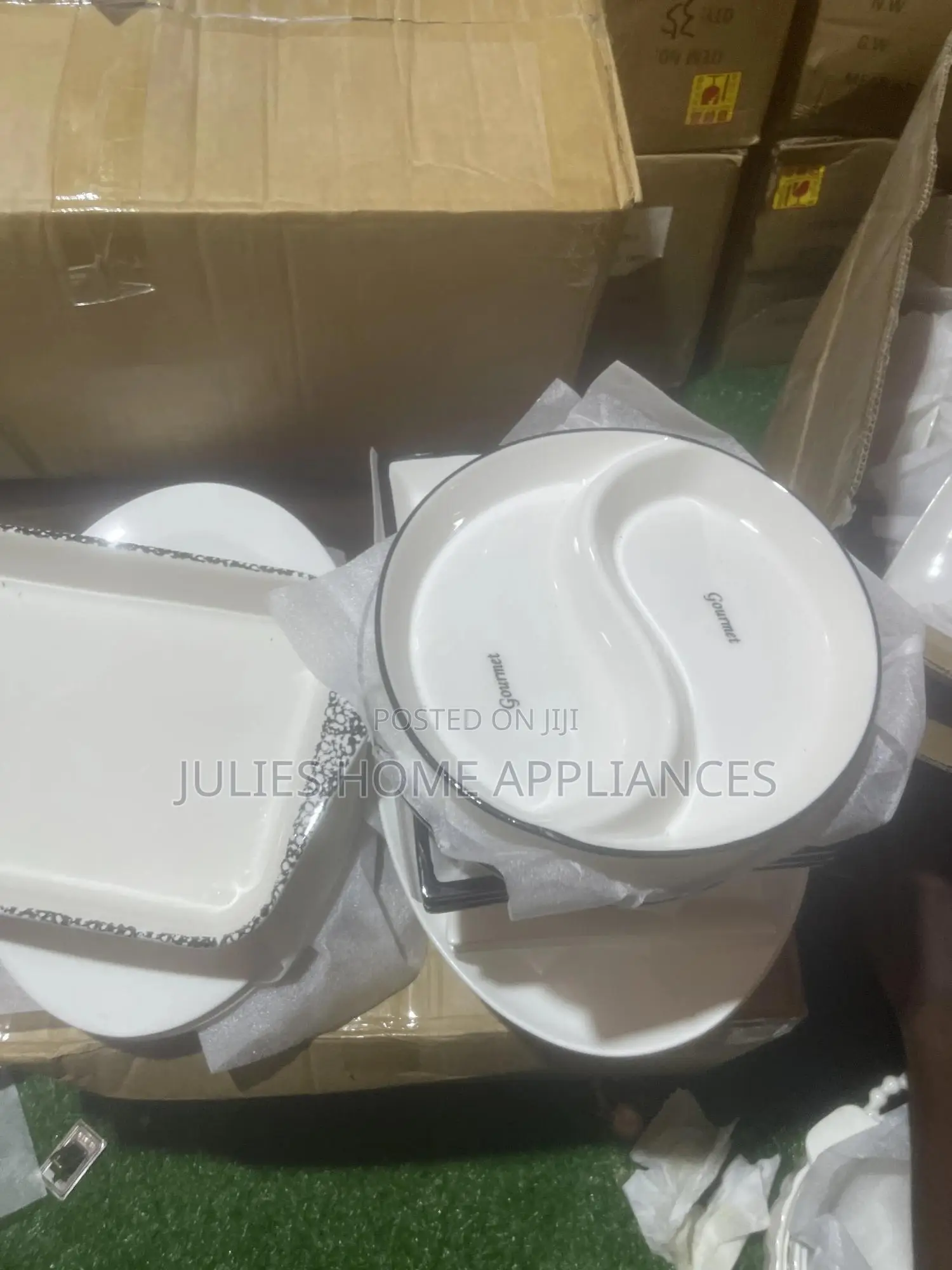 Beautiful Big Ceramic Mix Fufu Blows / Plates / Tea Pot