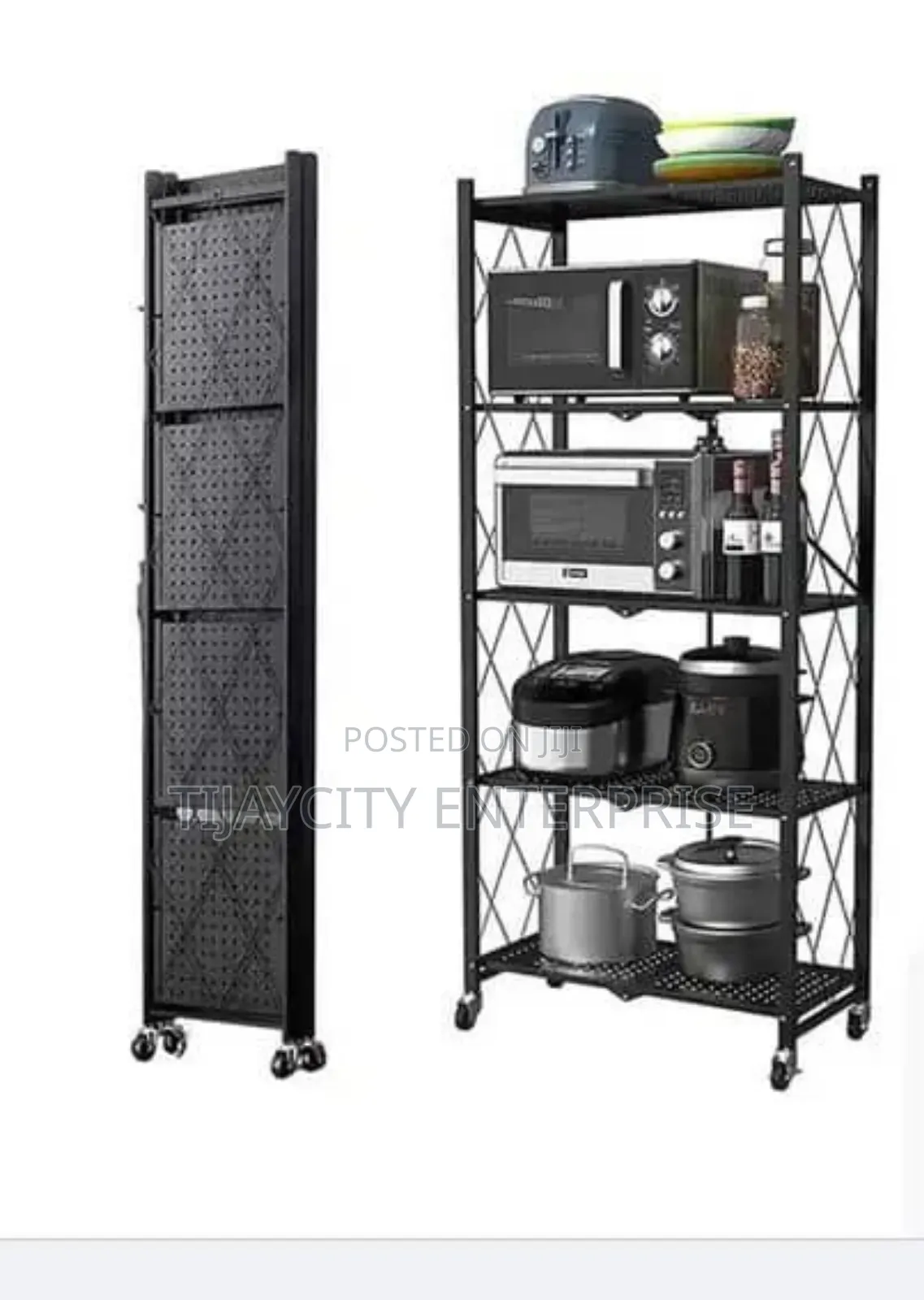 5 Tier Foldable Metal Storage Shelving