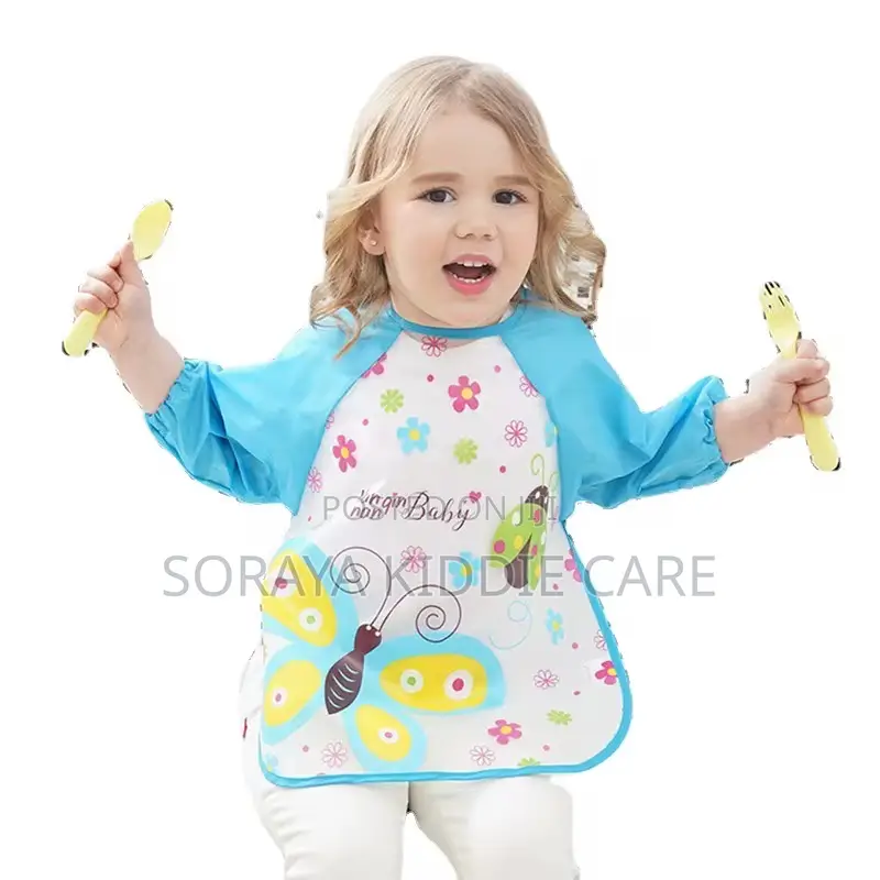 Long Sleeve Fabric Blend Bibs for Toddlers