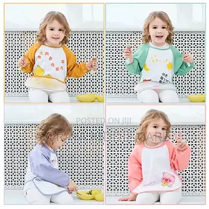 Long Sleeve Fabric Blend Bibs for Toddlers