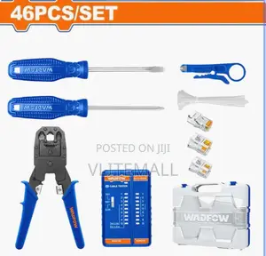 Wadfow 46-Piece Modular Plug Crimper Set - Whs2b46
