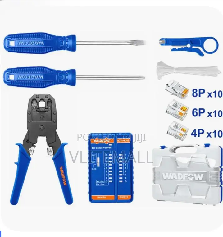 Wadfow 46-Piece Modular Plug Crimper Set - Whs2b46