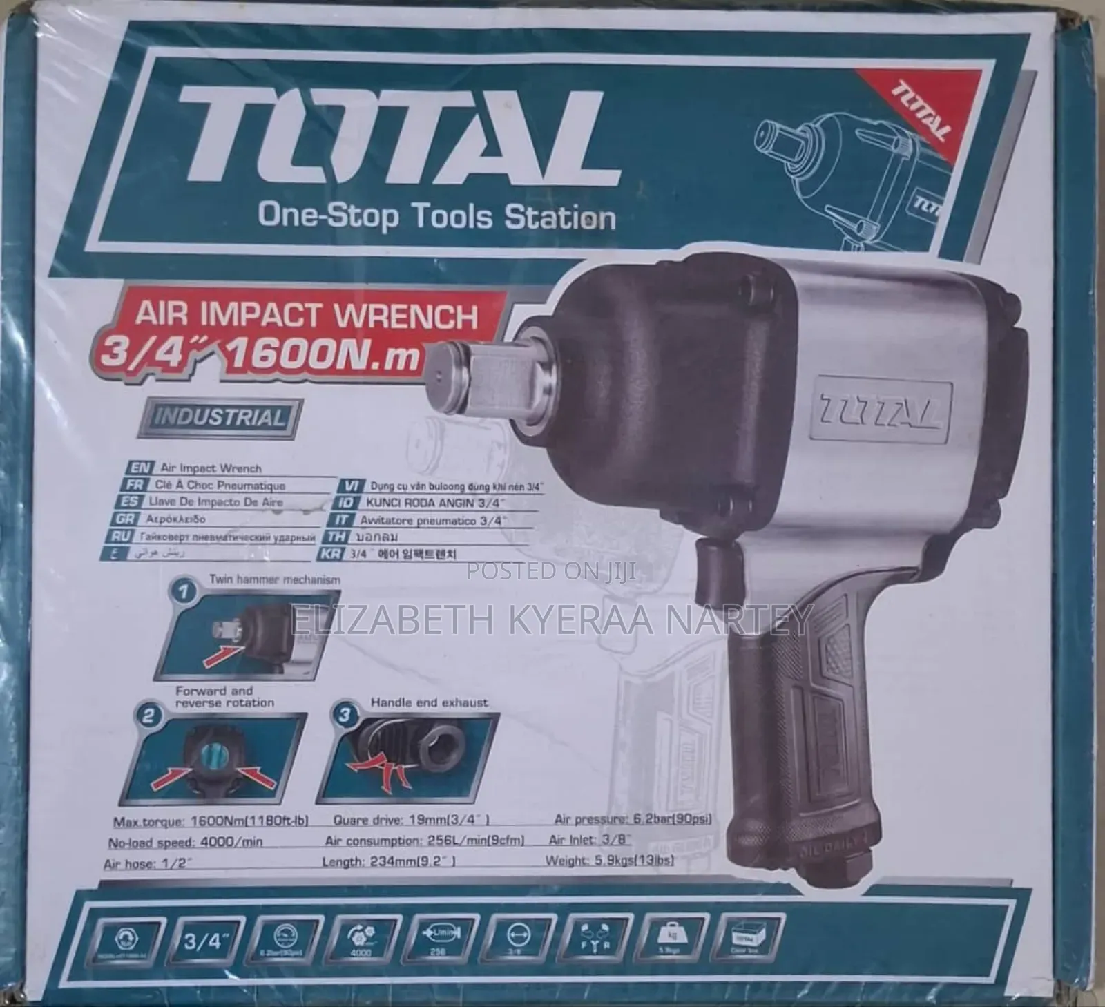 Total 3/4 Air Impact Wrench