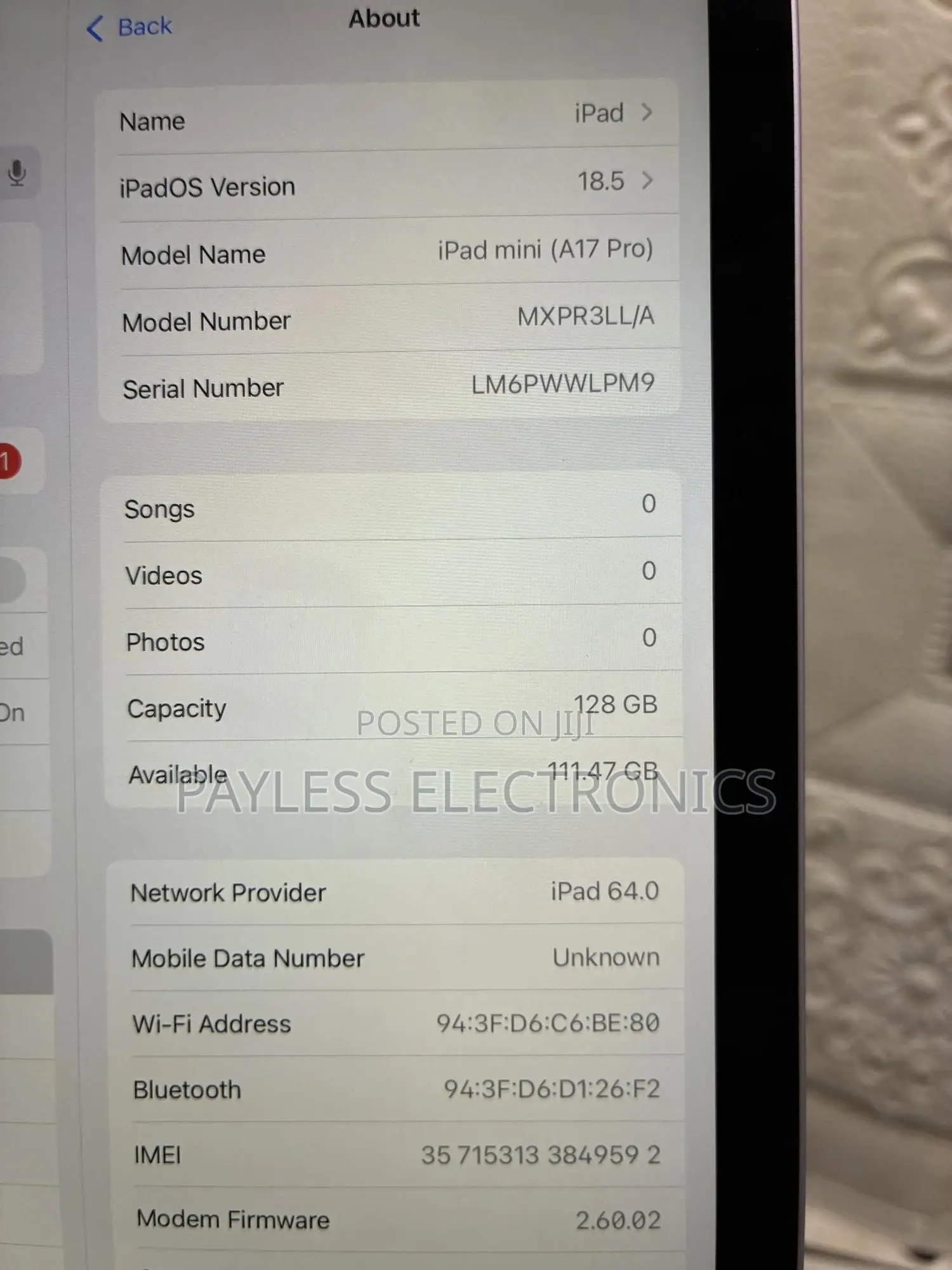 Apple iPad mini 7 128 GB Blue