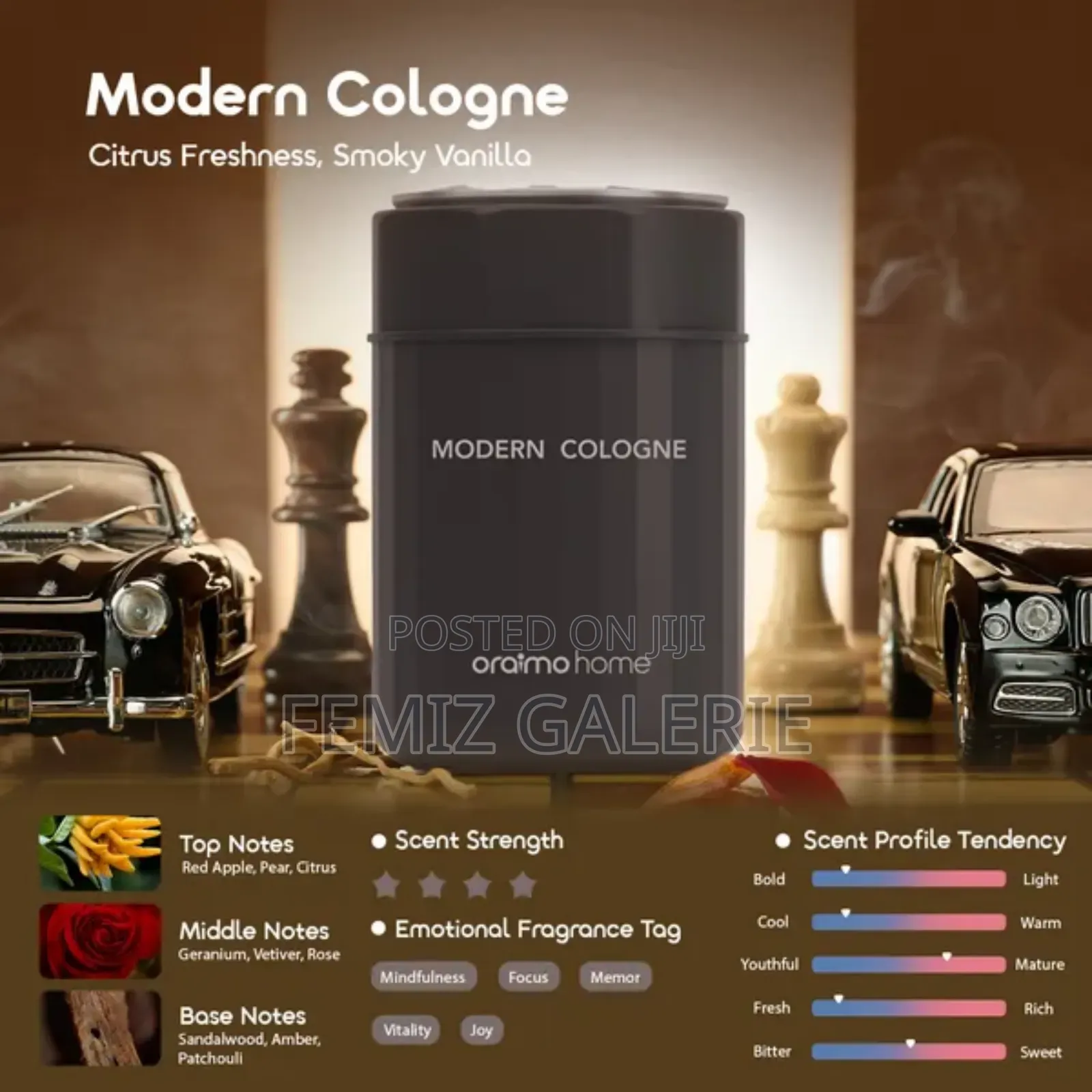 Oraimo Easyscent Mordern Cologne Home/Car Use Solid Perfume