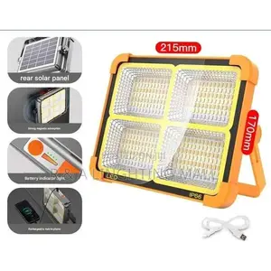 Indoor/Outdoor Portable Led Solar Flood Light - 100w - Yellow