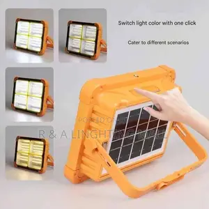 Indoor/Outdoor Portable Led Solar Flood Light - 100w - Yellow
