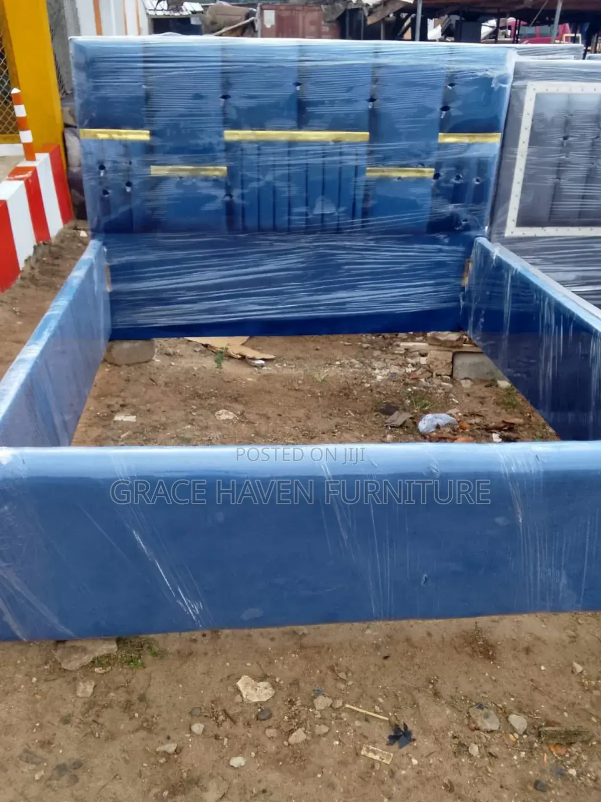 Blue Queen Size Bed Frame