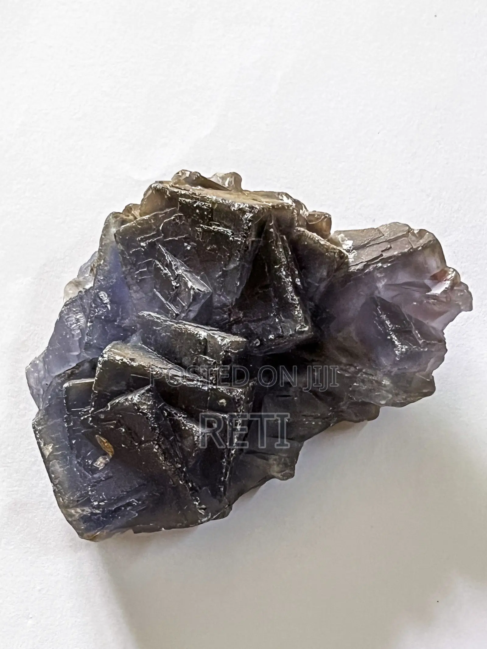 Large Lilac Fluorite Palm Stone. Stone of Mental Order and Clarity.