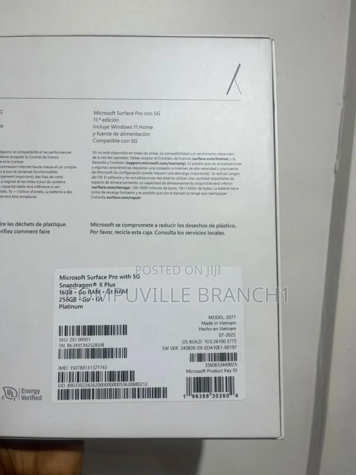 New Microsoft Surface Pro 16GB Qualcomm Snapdragon X Plus SSD 256GB